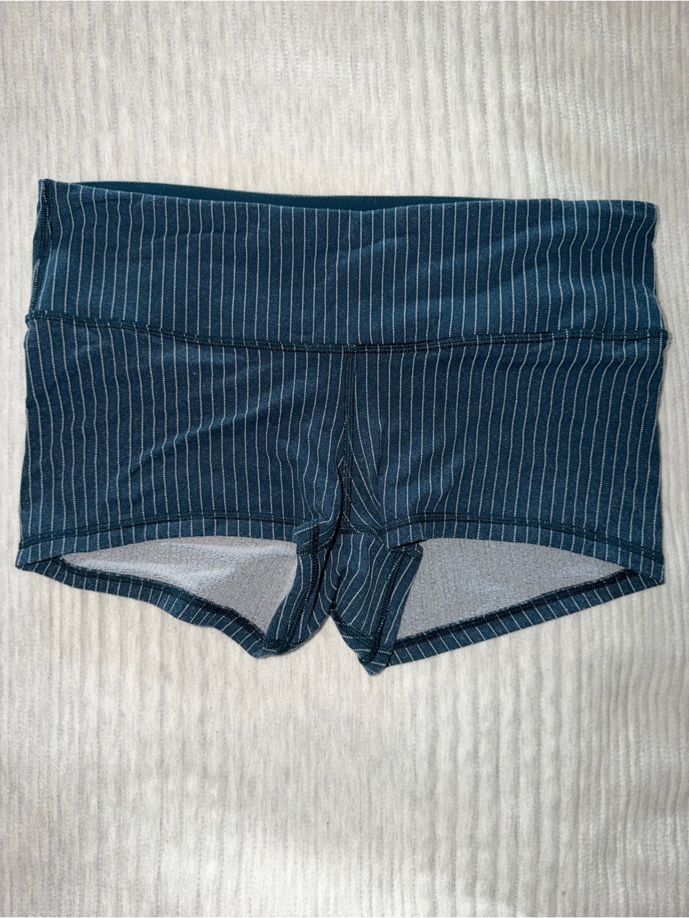 lululemon athletica Navy Pinstripe Bike Shorts